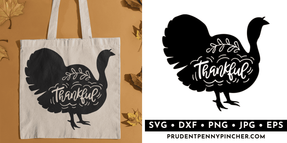 thankful turkey svg