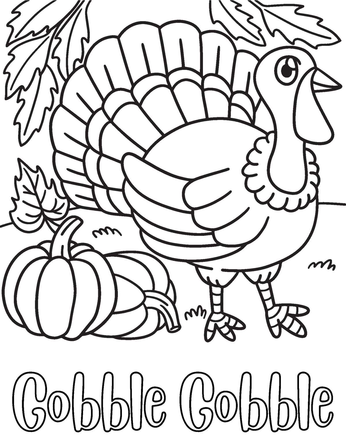 gobble gobble thanksgiving turkey printable