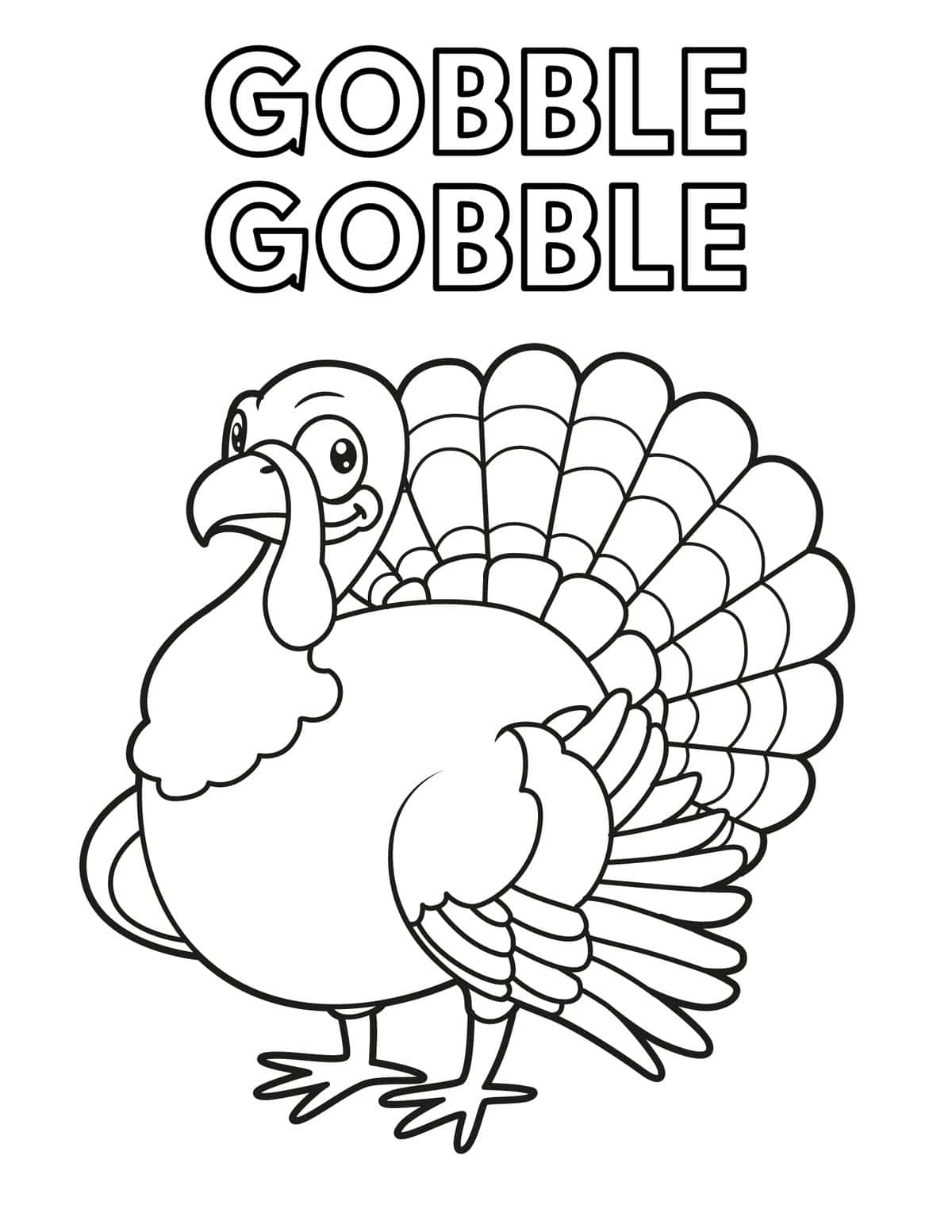 gobble gobble turkey printable