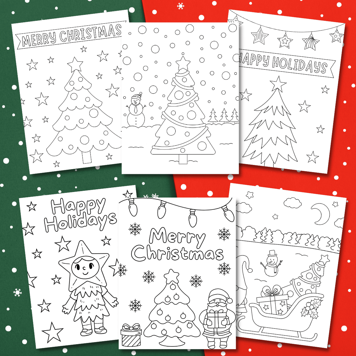 christmas tree coloring pages
