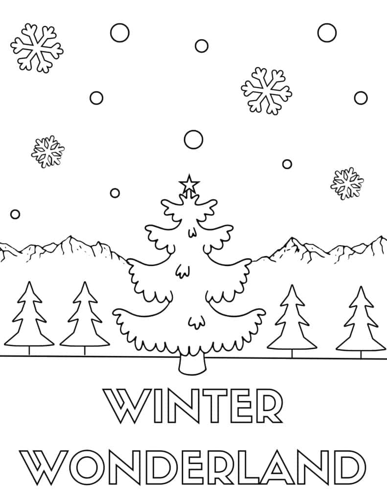 winter wonderland coloring sheet