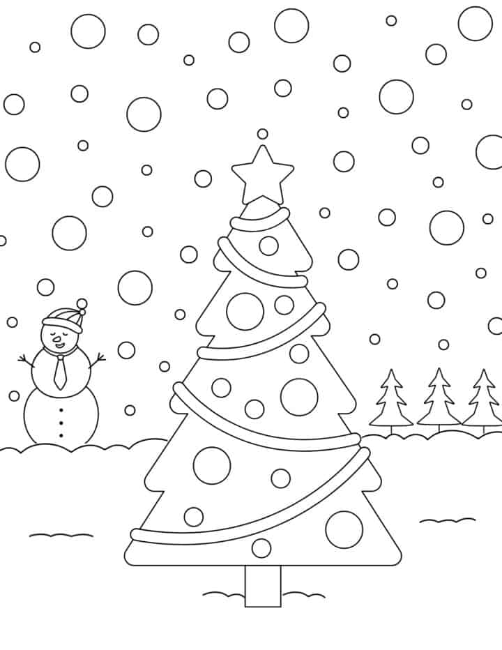 45 Free Printable Christmas Tree Coloring Pages - Prudent Penny Pincher