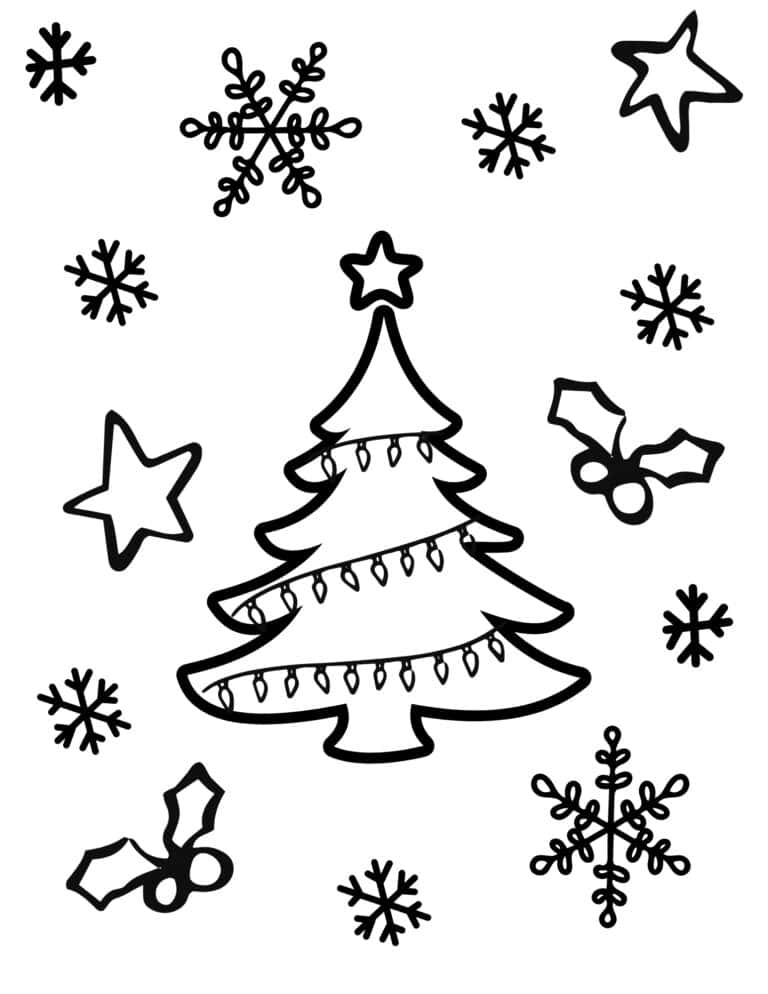 45 Free Printable Christmas Tree Coloring Pages Prudent Penny Pincher