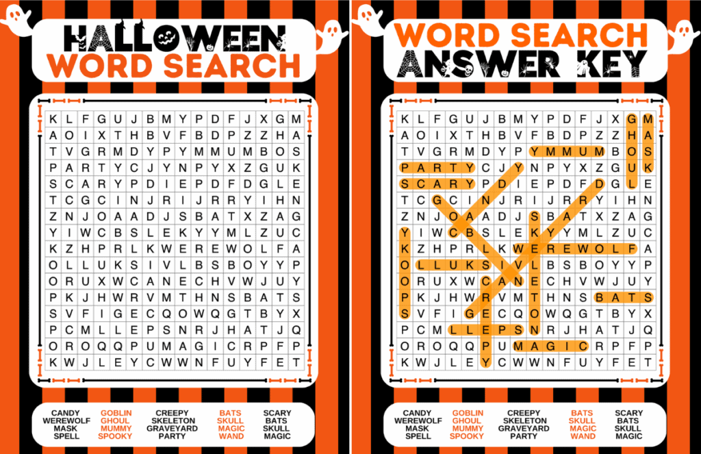 Free Halloween Word Search Printables - Prudent Penny Pincher