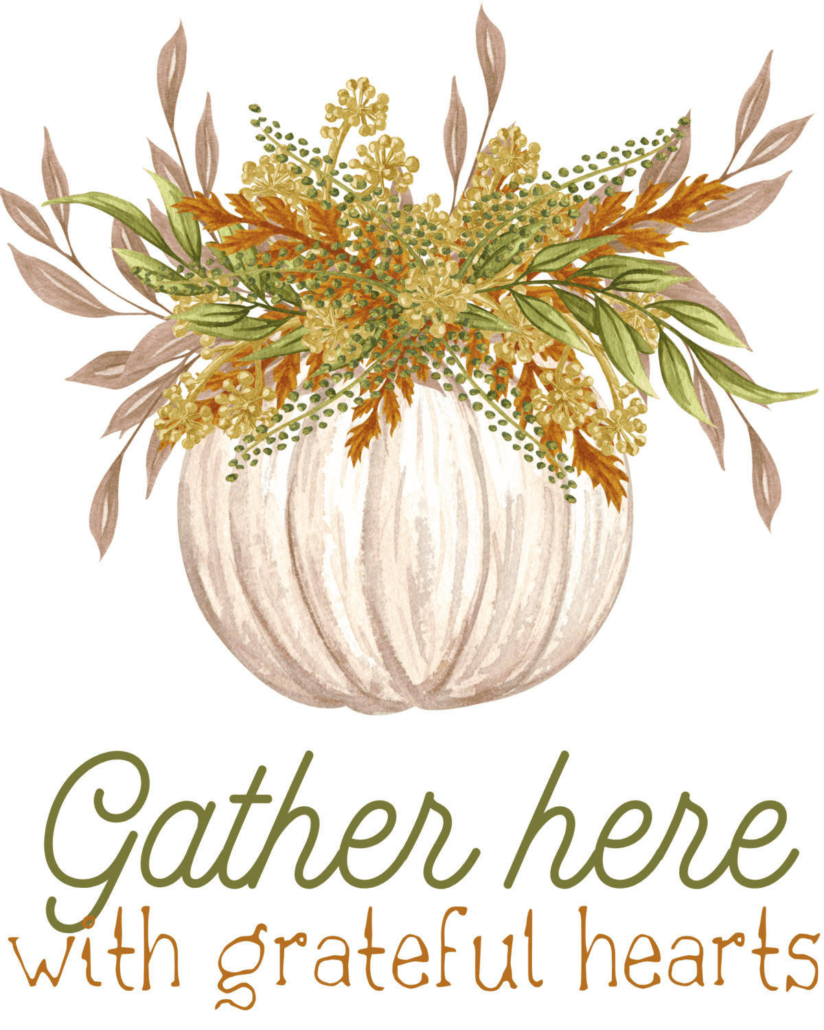 pumpkin planter art printable 