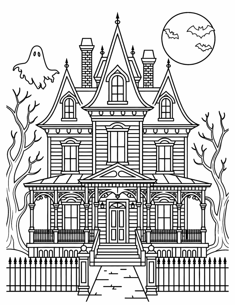Detailed Victorian Haunted Mansion