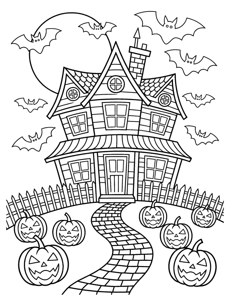 Haunted House with Jack-o’-lanterns
