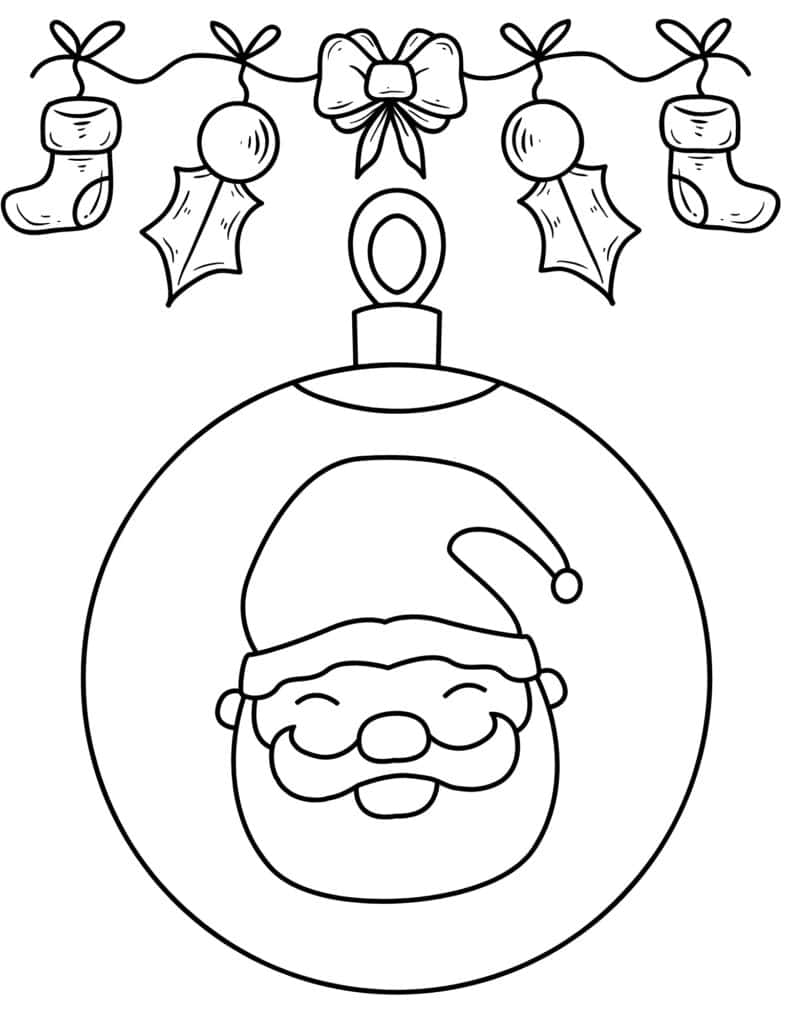 basic santa christmas ornament