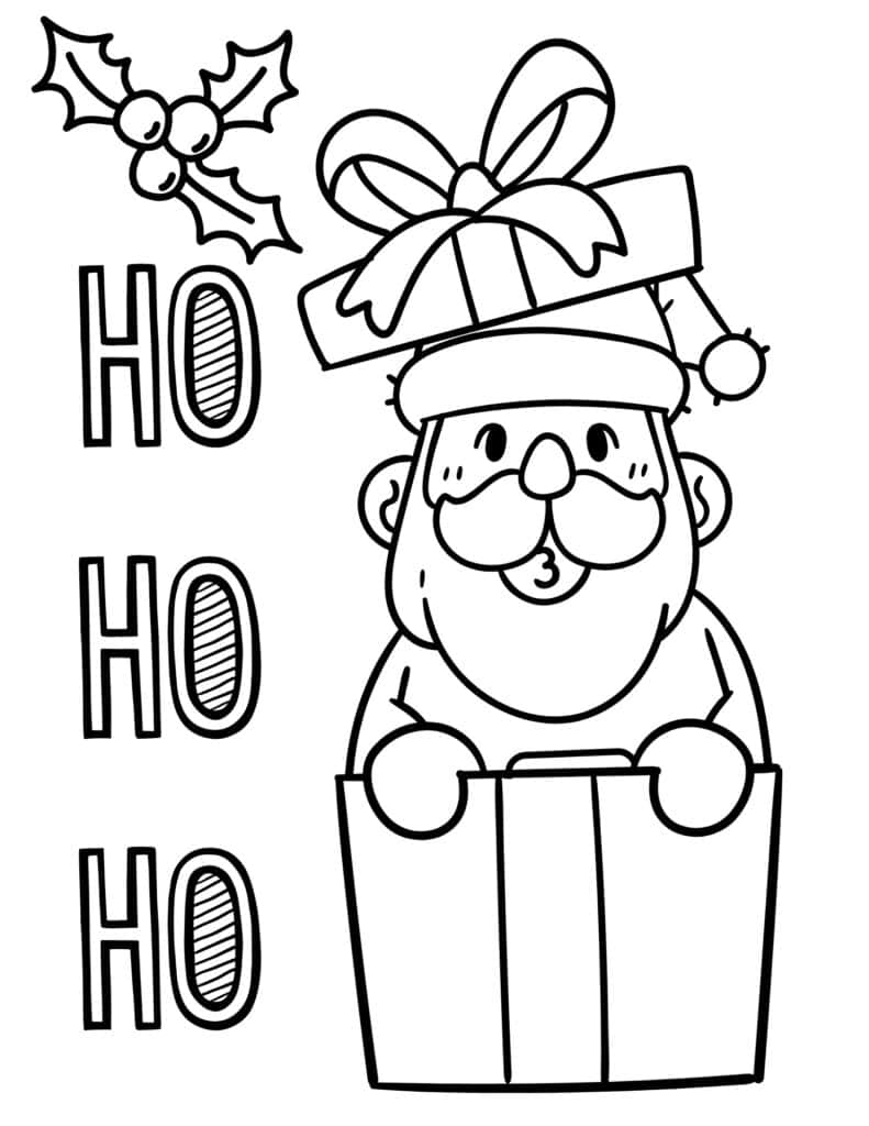 ho ho ho coloring page