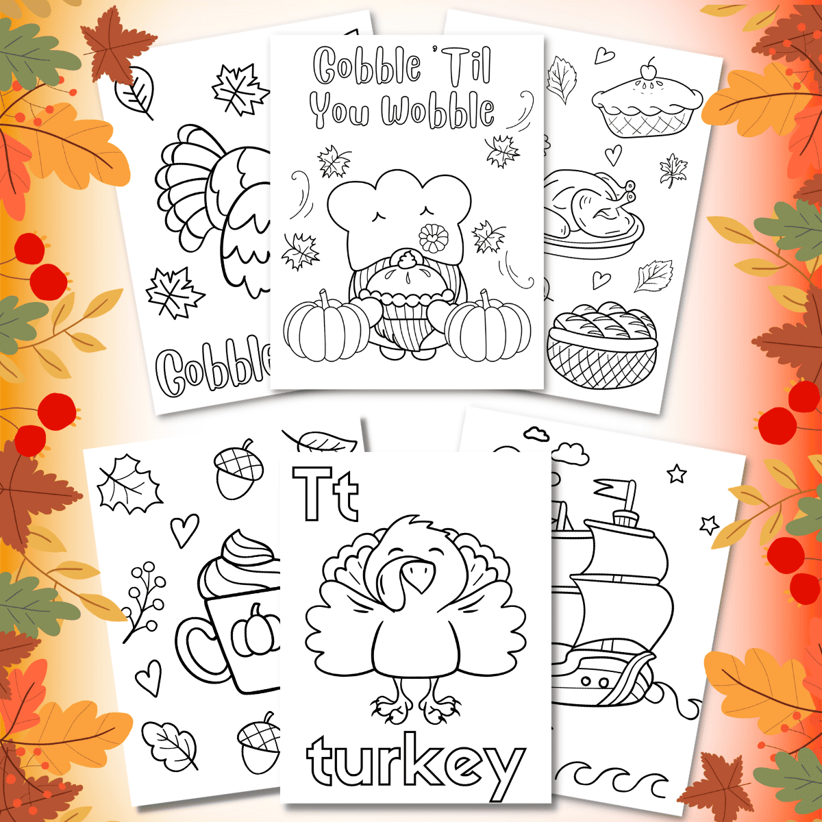 thanksgiving coloring pages