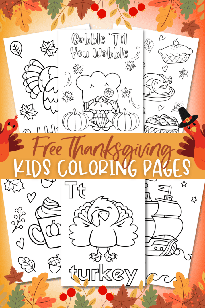 30 Free Thanksgiving Coloring Pages for Kids and Adults - Prudent Penny ...