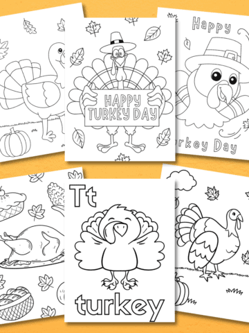 turkey coloring pages featured