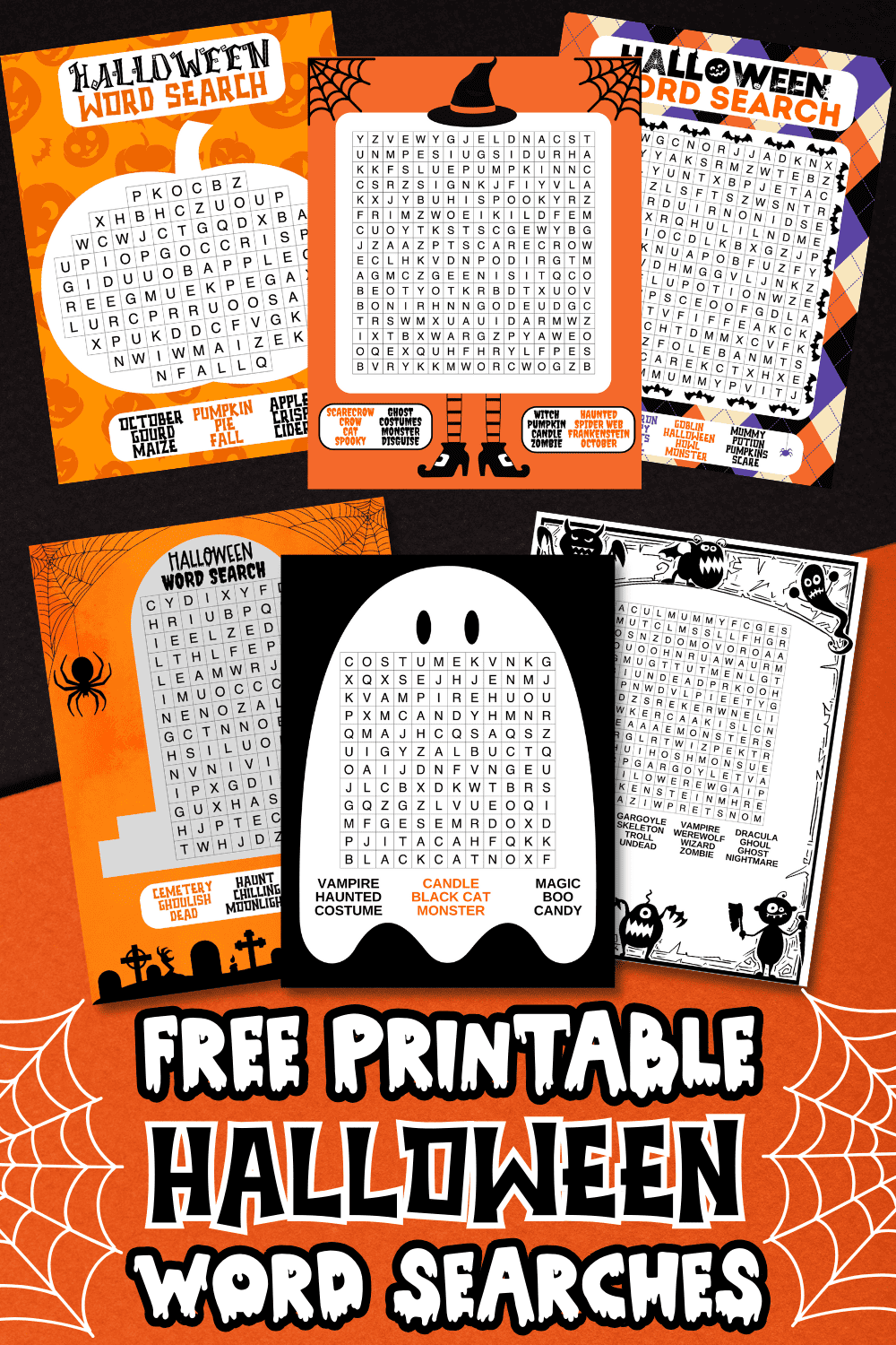 free halloween word search printables