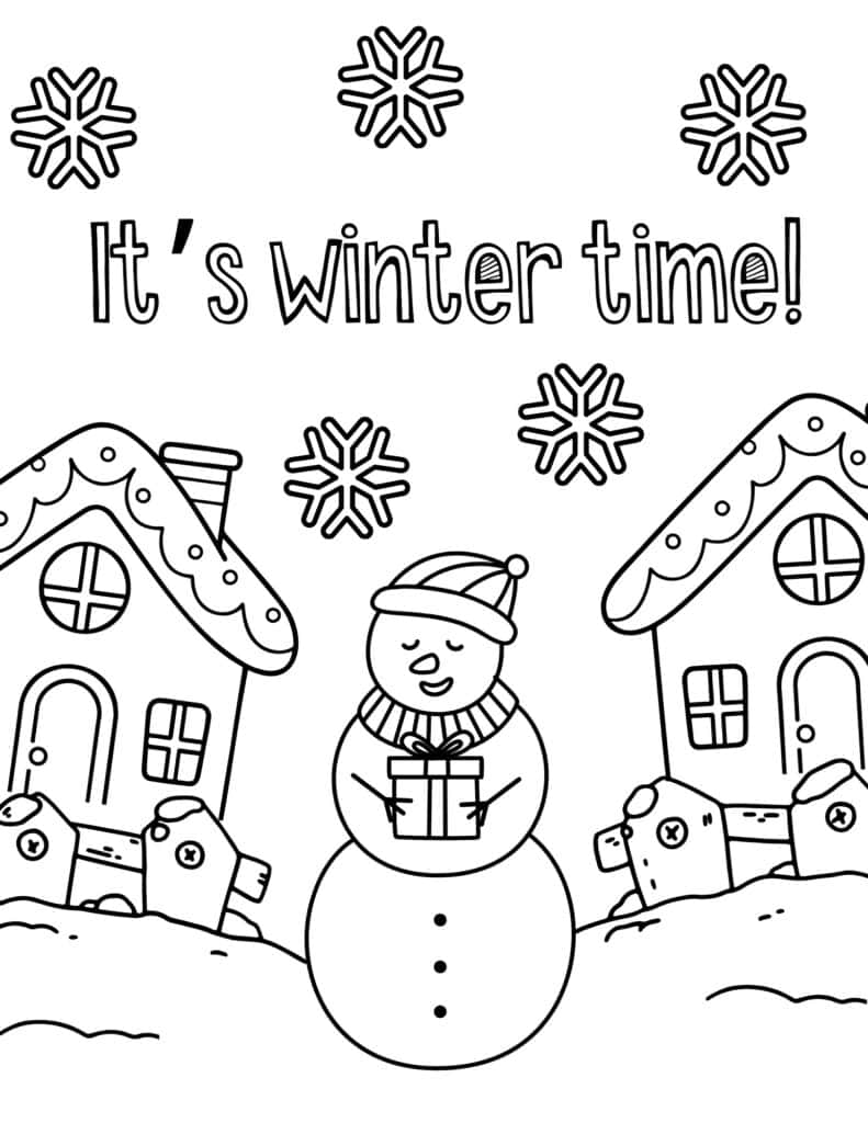 Cute Winter: The Cutest and Coziest Christmas Winter Coloring Book