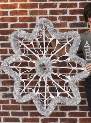 Plastic Coat Hanger Snowflakes