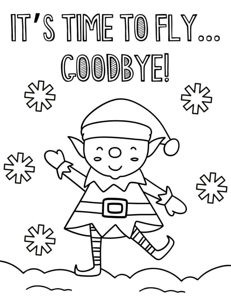 goodbye coloring pages