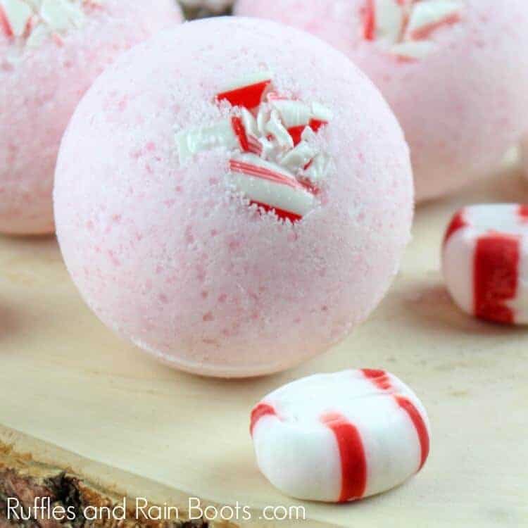 candy cane bath bombs