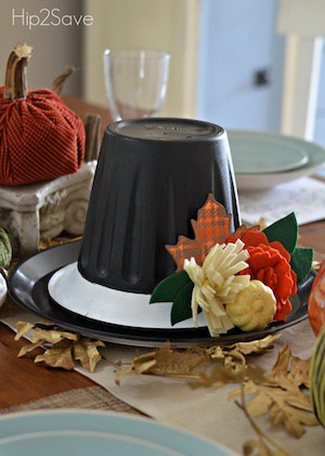 pilgrim hat DIY thanksgiving decoration