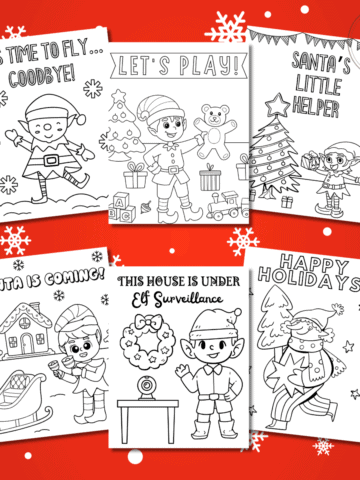 elf on the shelf coloring pages