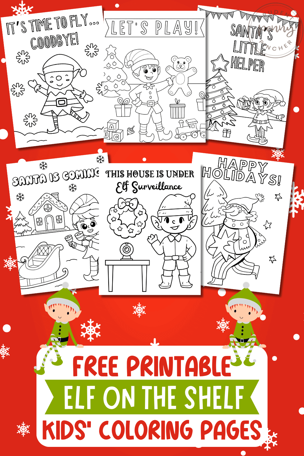 free printable elf coloring pages for kids