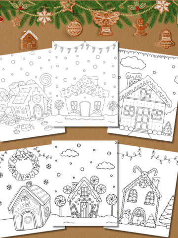 gingerbread house coloring pages