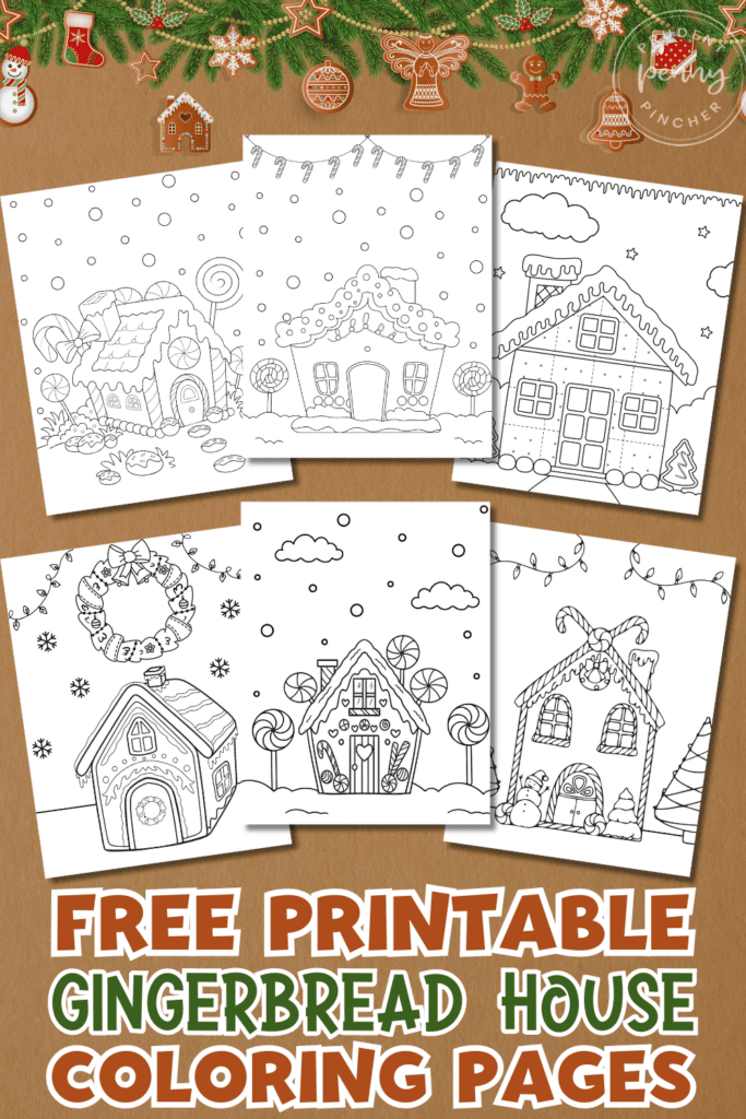 20 Free Gingerbread House Coloring Pages for Kids - Prudent Penny Pincher