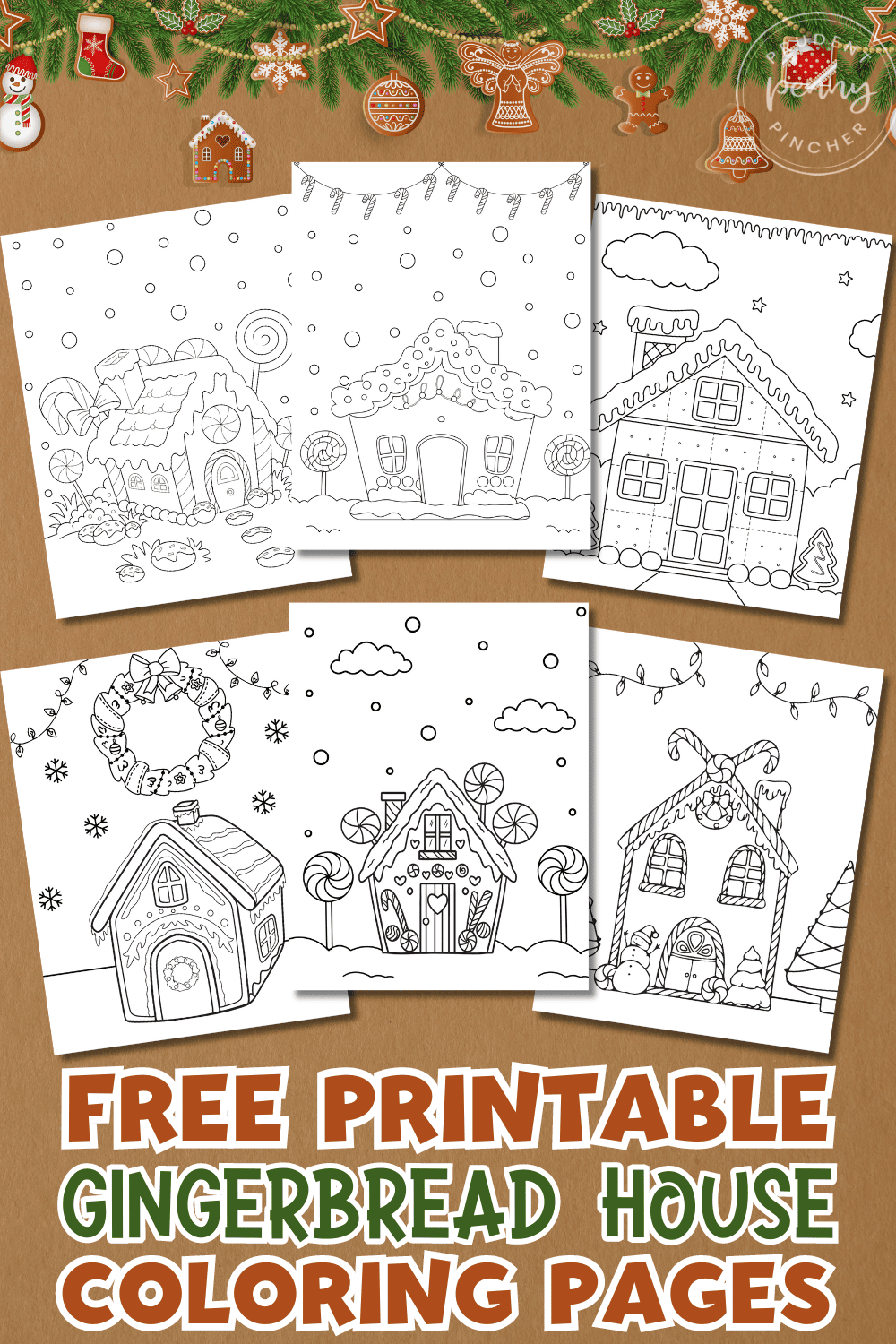 free printable gingerbread house coloring pages for kids