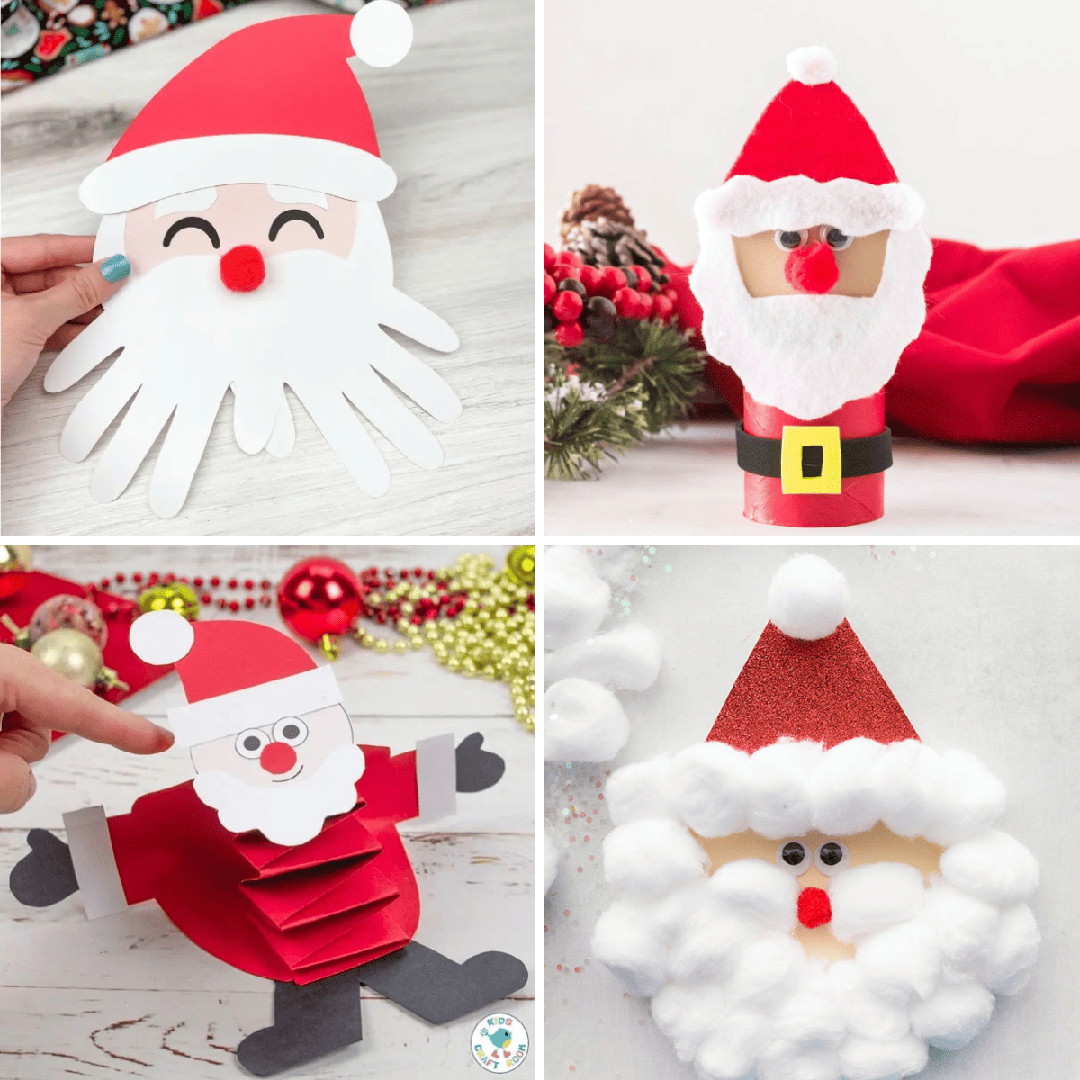 20 Simple Santa Crafts for Kids - Prudent Penny Pincher