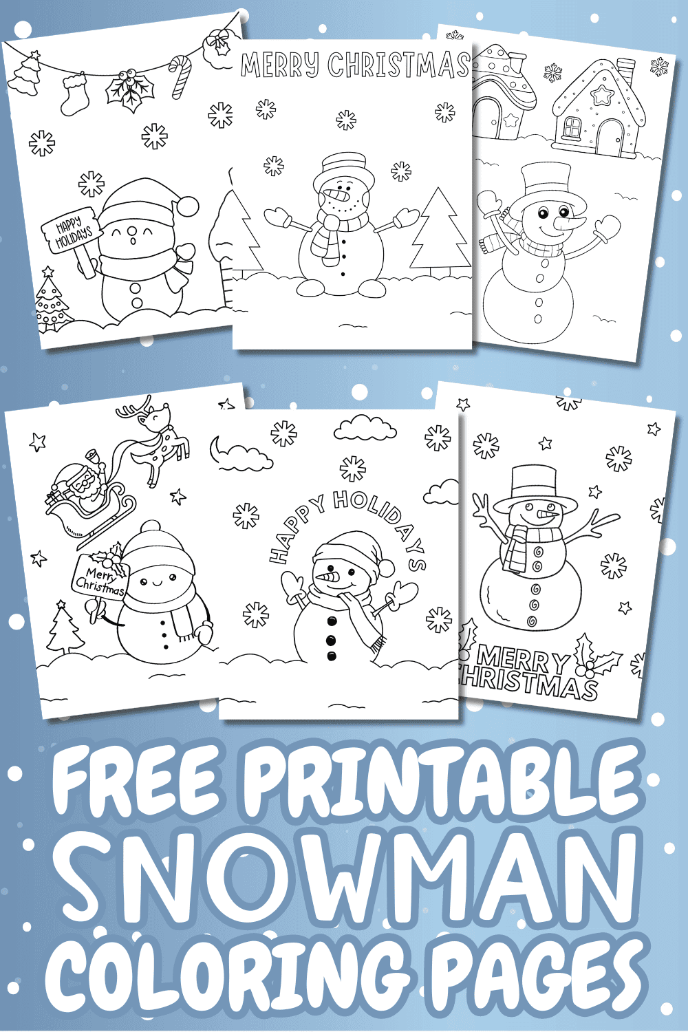 free printable Snowman coloring pages for kids