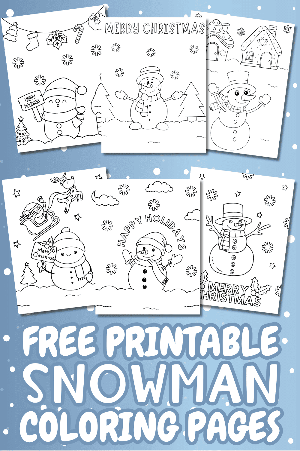 Free Snowman Coloring Pages: Printable Winter Fun for Kids and Adults