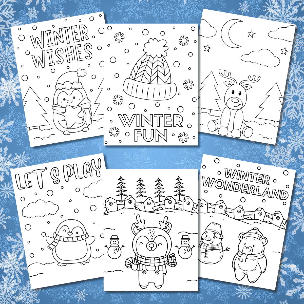 25 Free Winter Coloring Pages for Kids - Prudent Penny Pincher