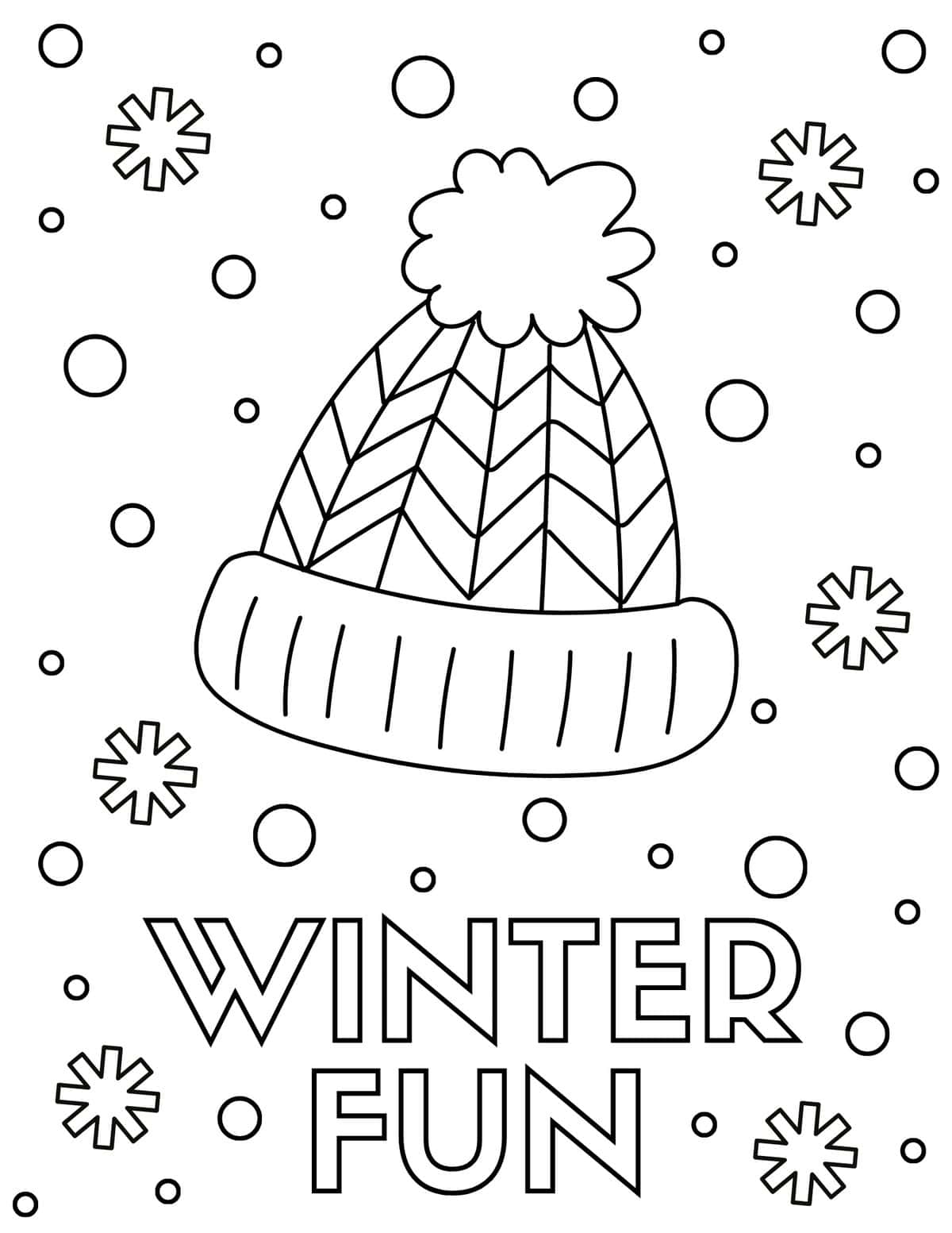 Preschool Winter Coloring Coloring Pages Sketch Coloring Page