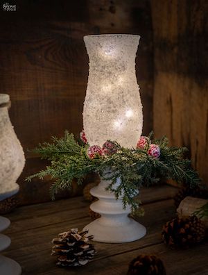 Dollar Tree Snowy Lanterns