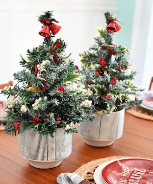 dollar tree Christmas Table Centerpiece decoration