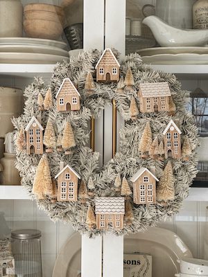 Anthropologie Inspired Village Wreath