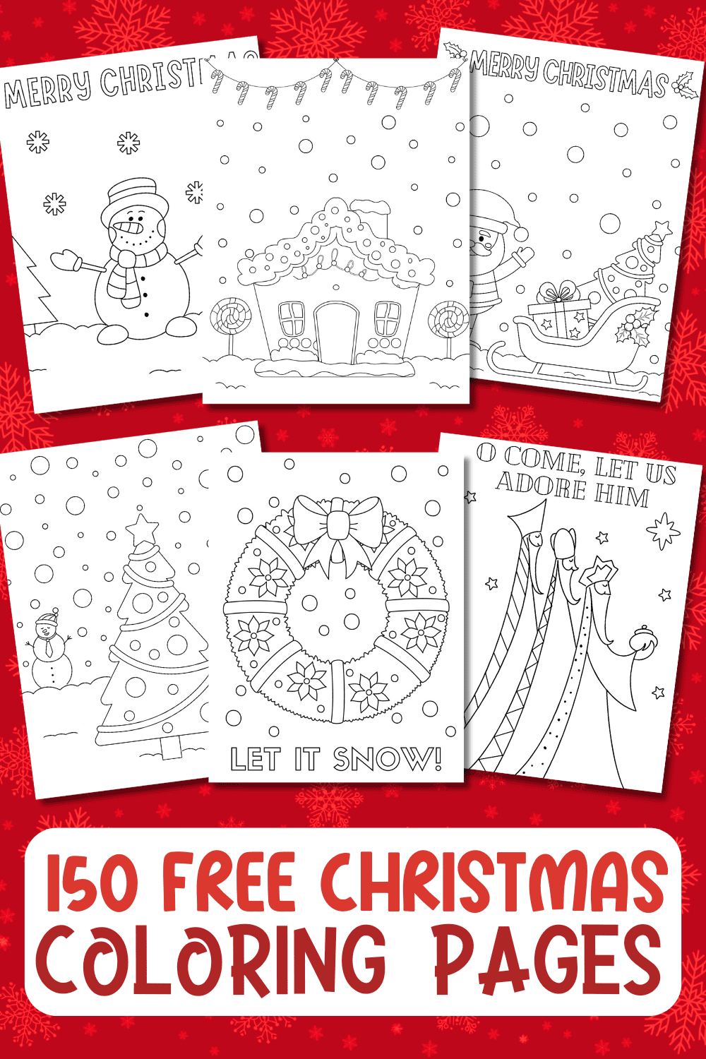 Cute Happy Little Boy and Girl Making Snowman on Christmas Holiday Cartoon  Coloring Set Pages for Kids and Adult