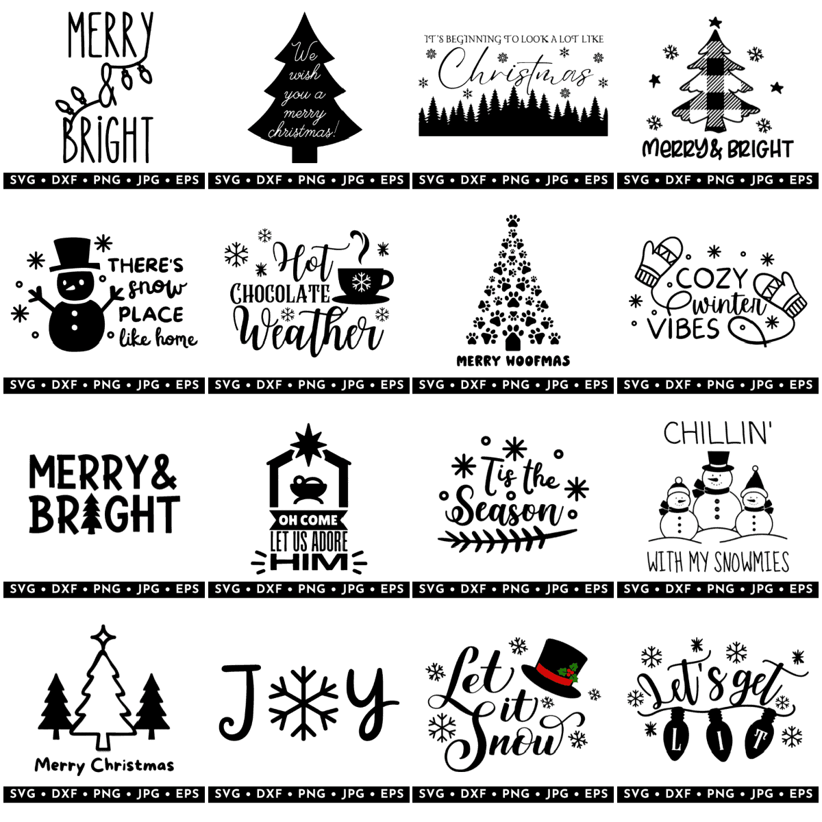 Joy Christmas SVG Single line Design