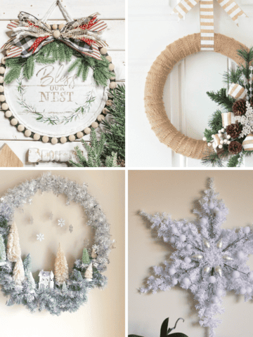 DIY Dollar Store Christmas Wreaths