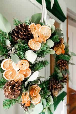 DIY Dried Orange And Eucalyptus Wreath