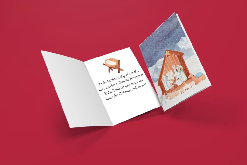 nativity Christmas printable card