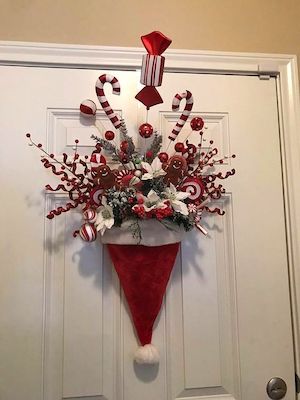 santa hat basket