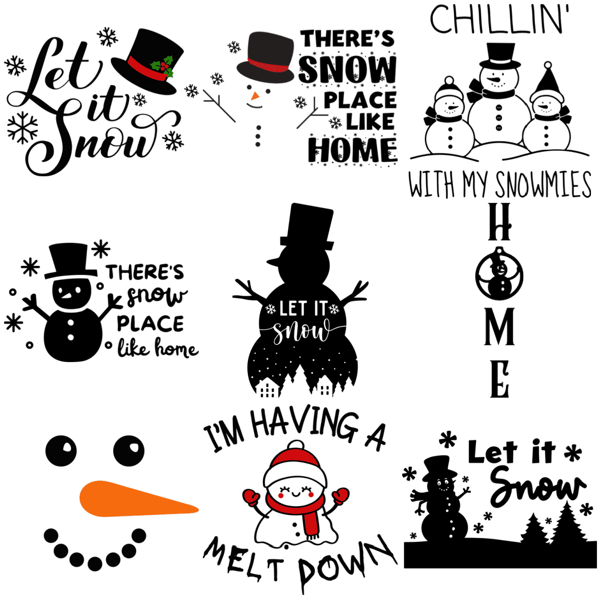 10 Free Snowman SVG Files