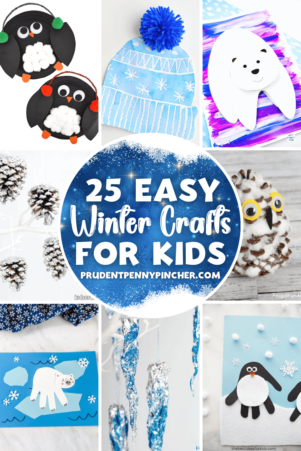 25 Fun and Easy Winter Crafts for Kids - Prudent Penny Pincher