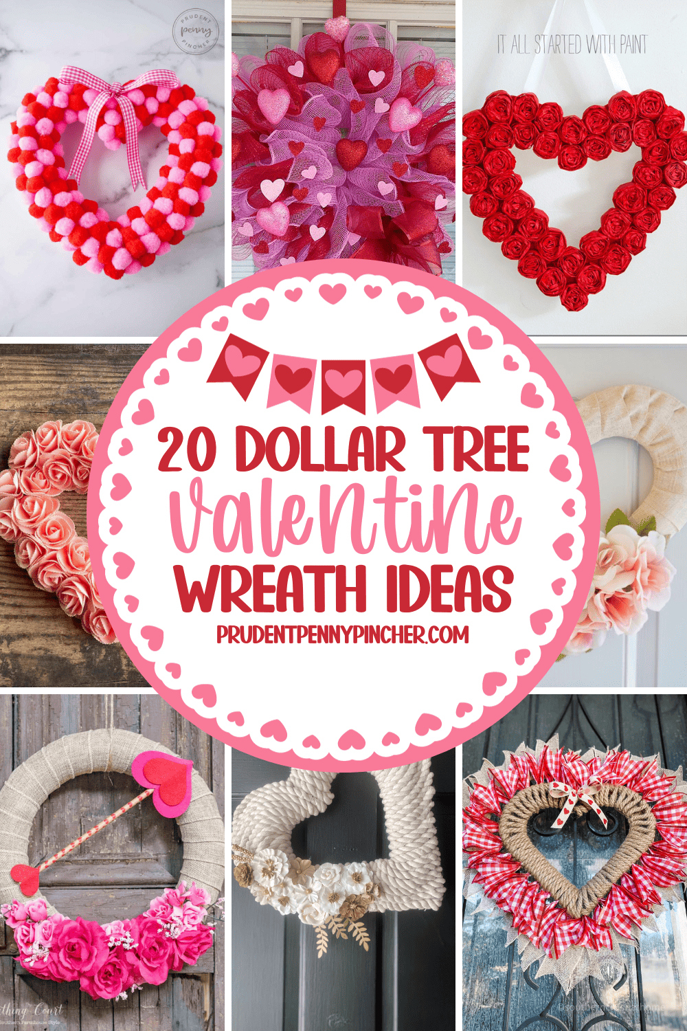Dollar Store Valentine's Day Wreath Ideas