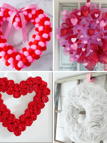 Dollar Store Valentine's Day Wreath Ideas