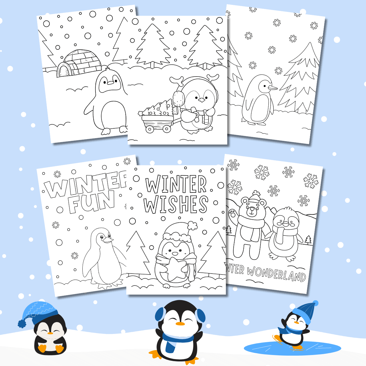 penguin coloring pages