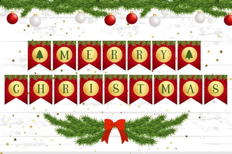 Free Merry Christmas Banner Printables - Merry Christmas Banner Printables3 768x512 