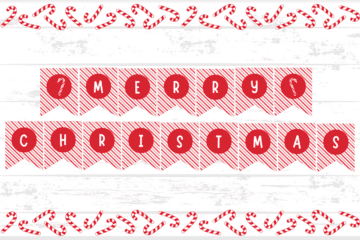 Free Merry Christmas Banner Printables - Prudent Penny Pincher