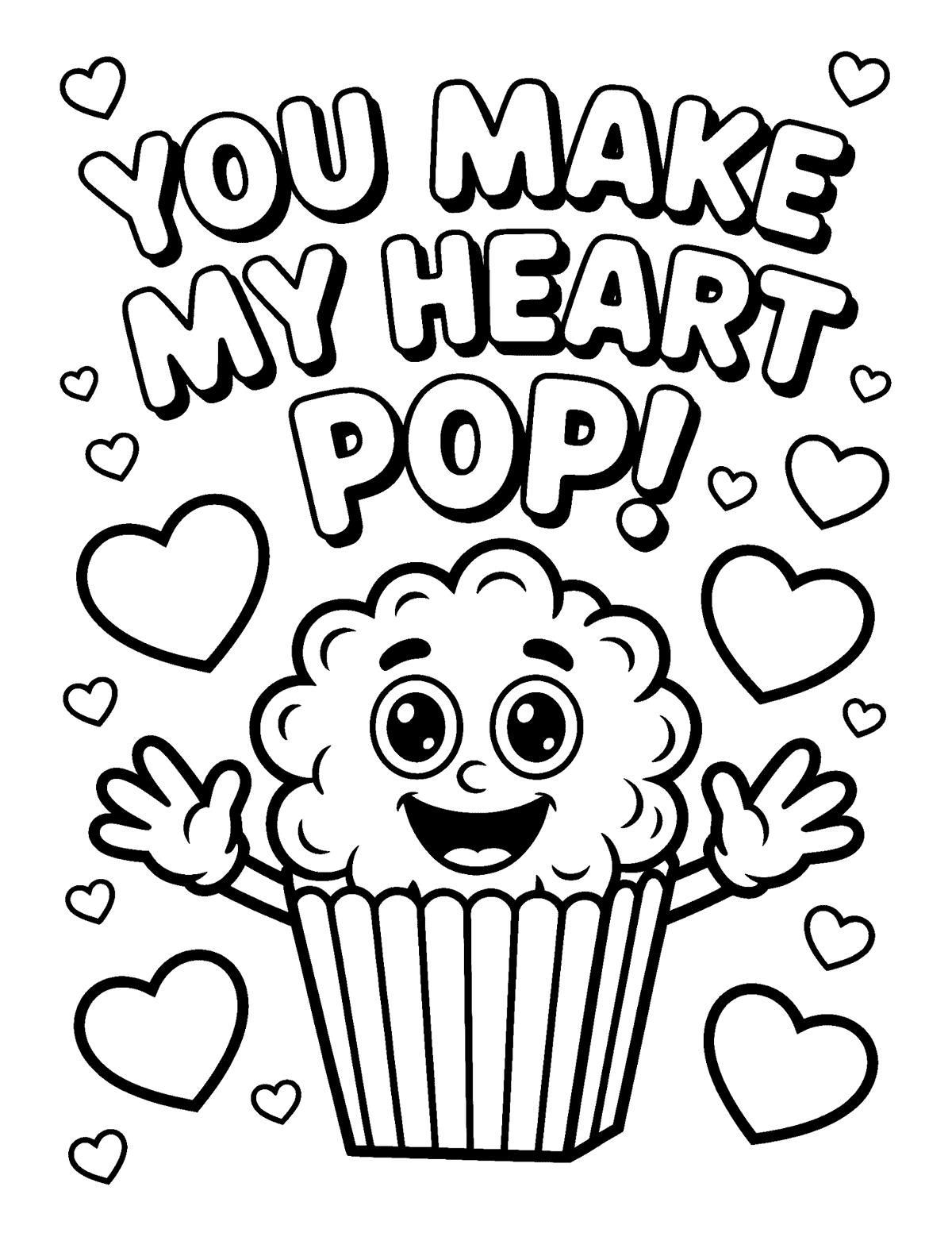 happy popcorn valentine