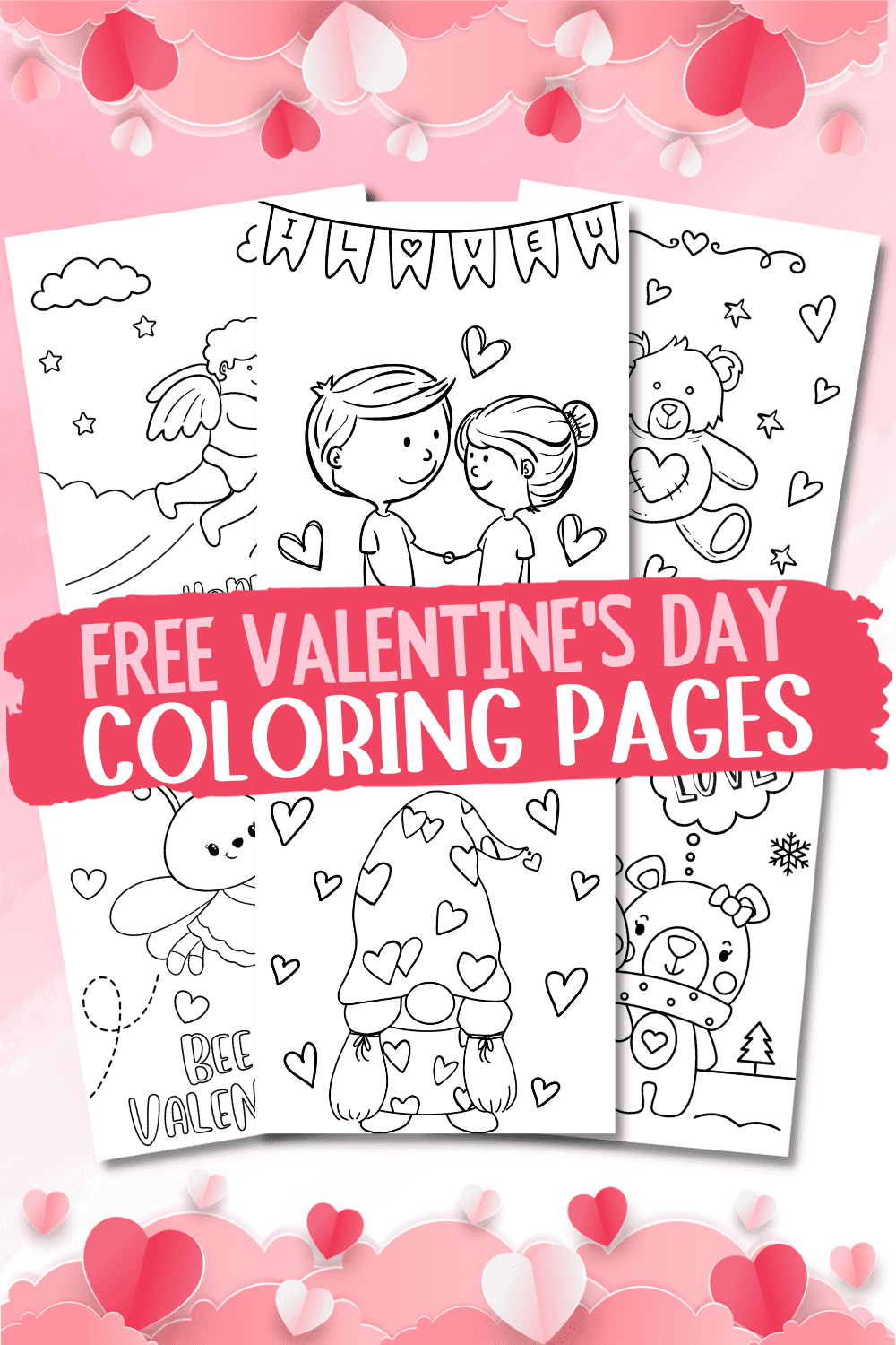 Color-Your-Own Pop-Up Valentines for Kids Book - Print a Greeting